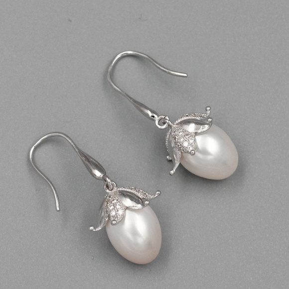 Jewelry - White Freshwater Pearl Sterling Silver Earrings